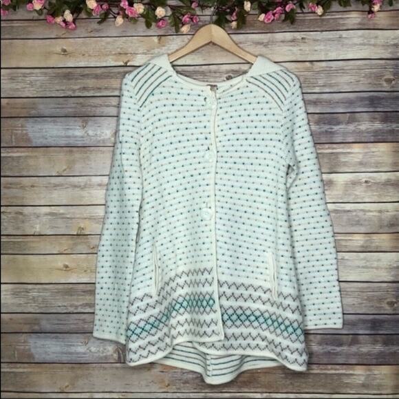 Free People Button Sweater with Hood - Picture 1 of 8